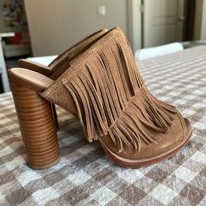 French Connection fringe heels